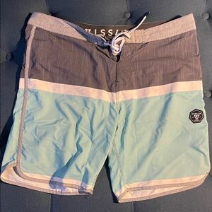 VISSLA Charcoal and Aqua Board Shorts